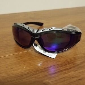 Men's Element Eight Performance UV400 Gray Black Foam Padded Sunglasses